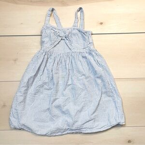 Girls Primark striped pattern blue and white dress 6-7 122cm